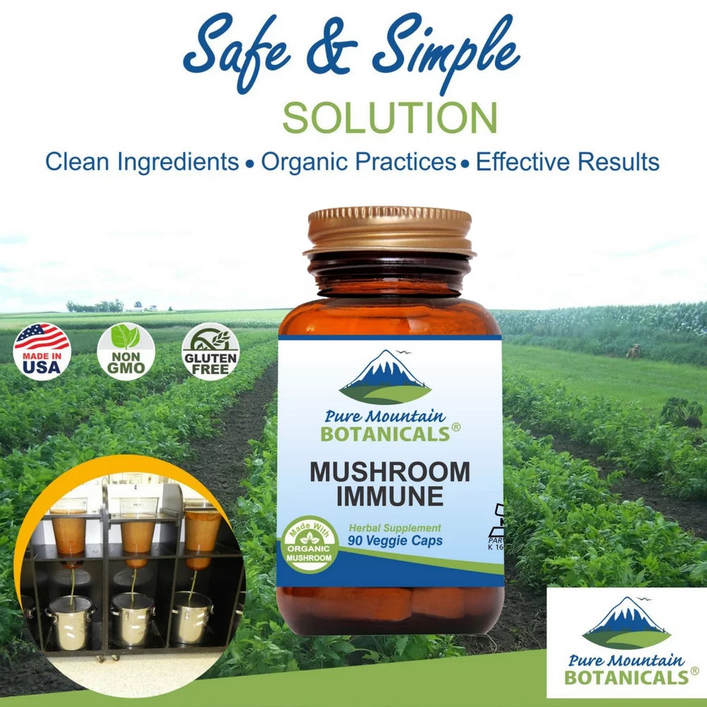 Kosher Vegan Mushroom Immune Capsules, 90 Caps U11746