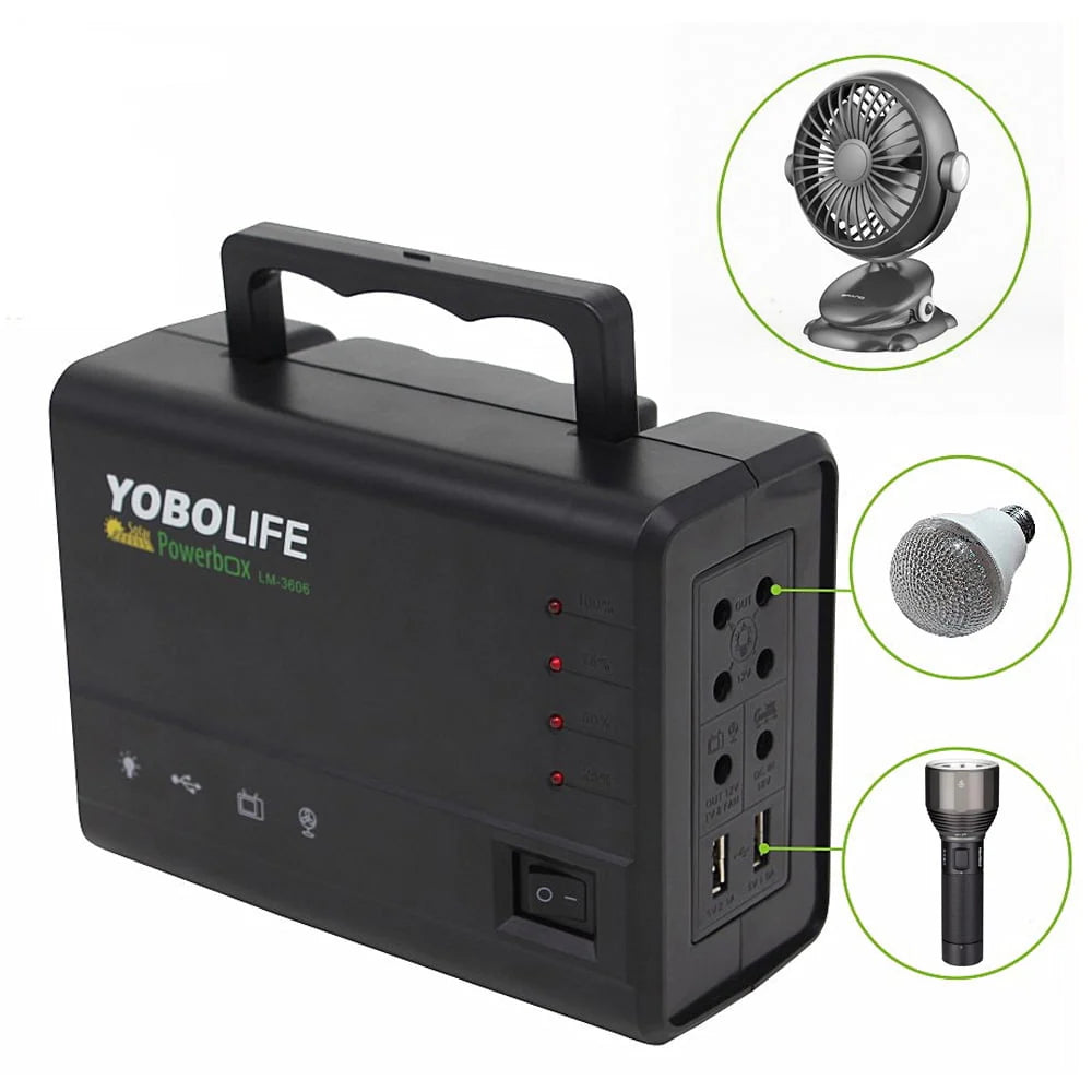 Portable Solar Panel Power Generator Kit with USB Charger Q102678