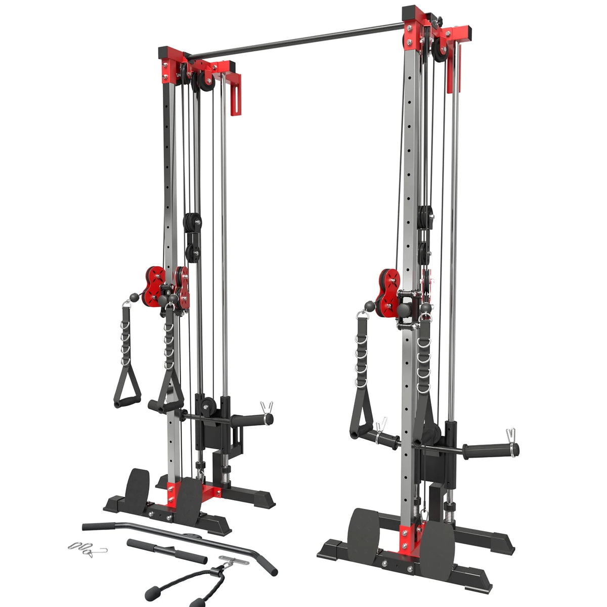 Wall Mount Cable Crossover Machine with 18 Positions Dual Pulley System I26163