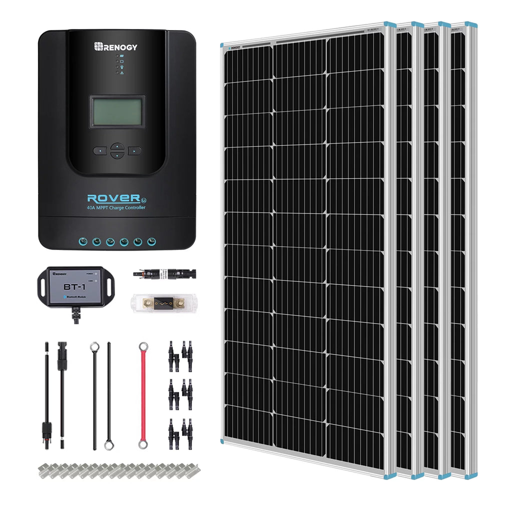 400 Watt 12 Volt Monocrystalline Solar Panel Kit with 40A MPPT Controller U4550