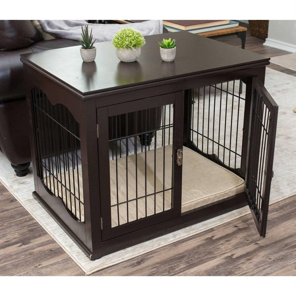 Decorative Small Dog Kennel with Pet Bed A60867