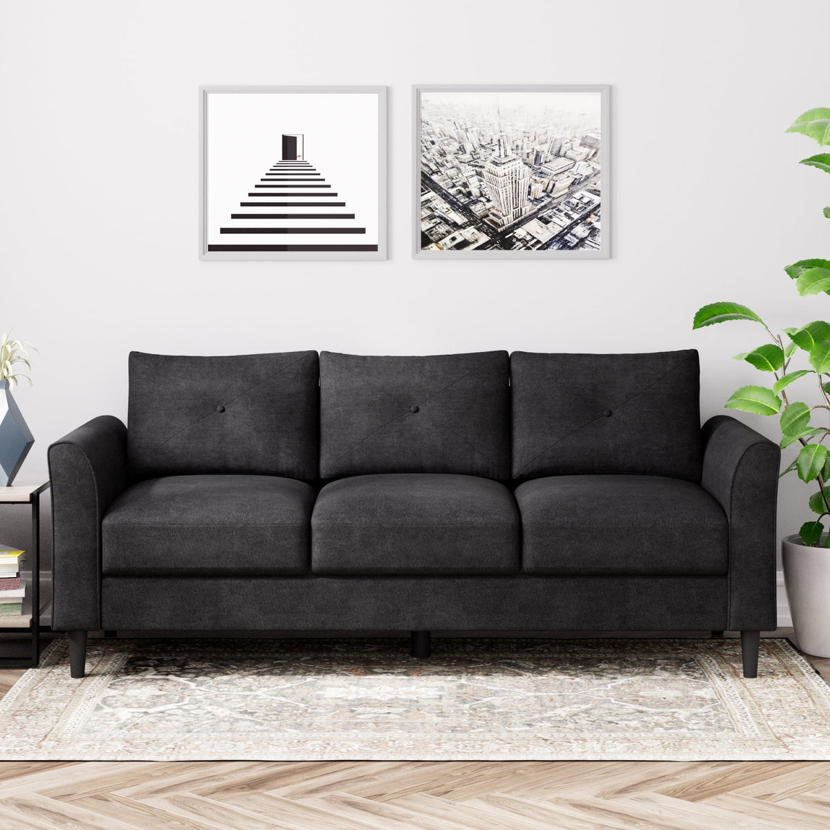 Black Sofa Couch Q424898