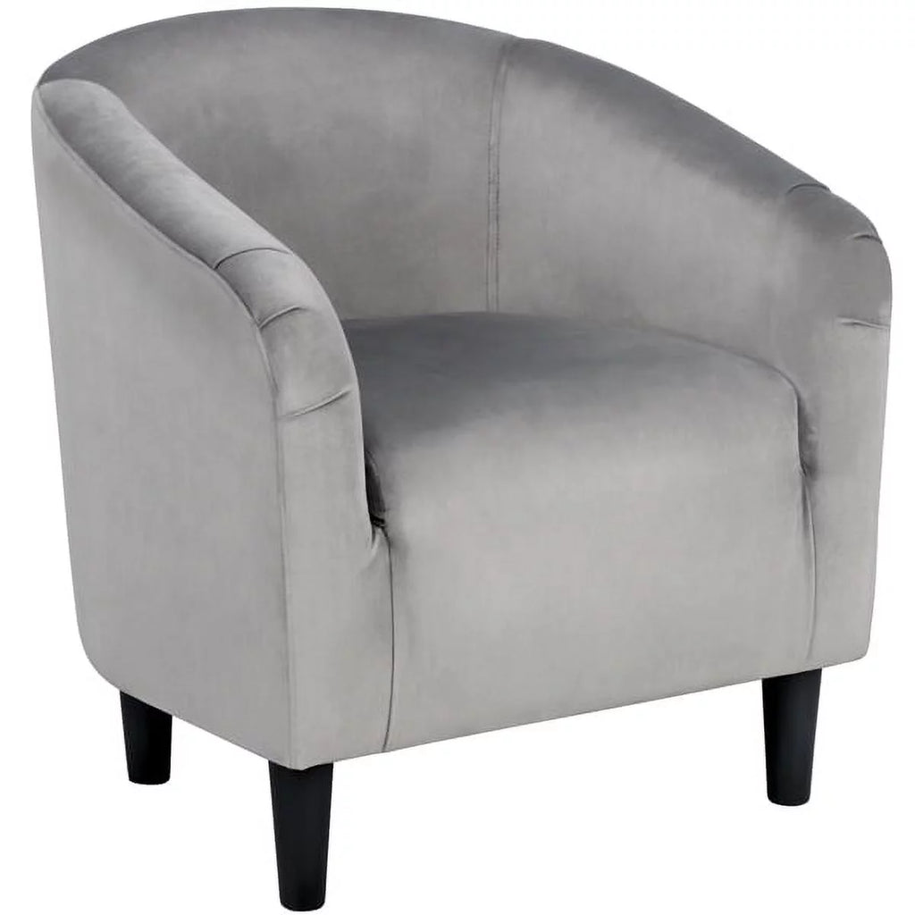 Ivory Polyester Boucle Accent Chair E5810