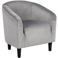 Ivory Polyester Boucle Accent Chair E5810