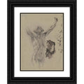 Black Ornate Framed Double Matted Museum Art Print W177