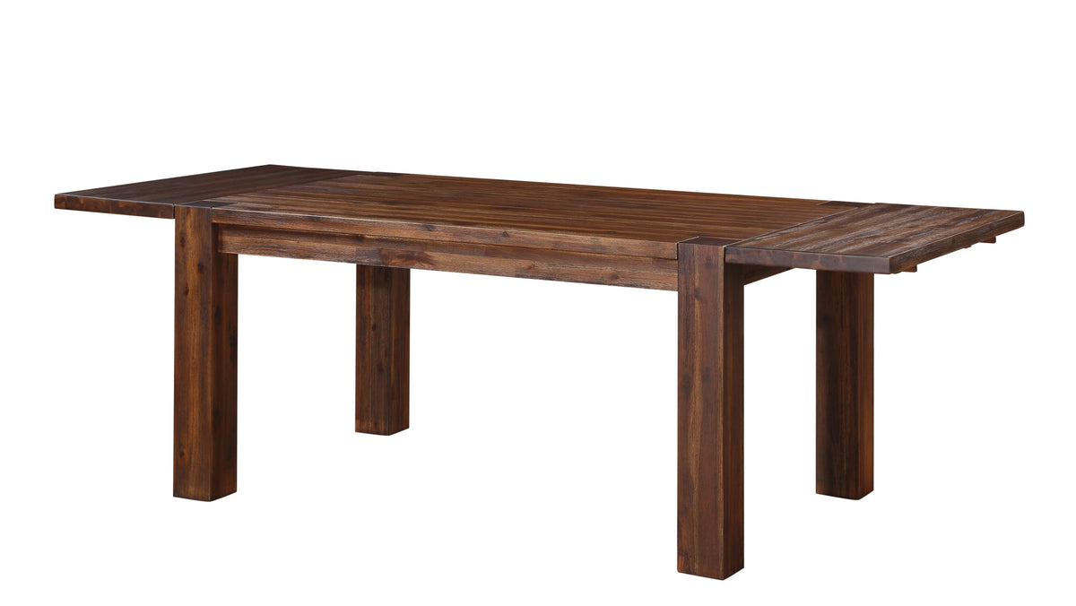 8PC Rectangle Table 6 Water Hyacinth Chair Sideboard Dining Set Acacia Rustic Brown R614675