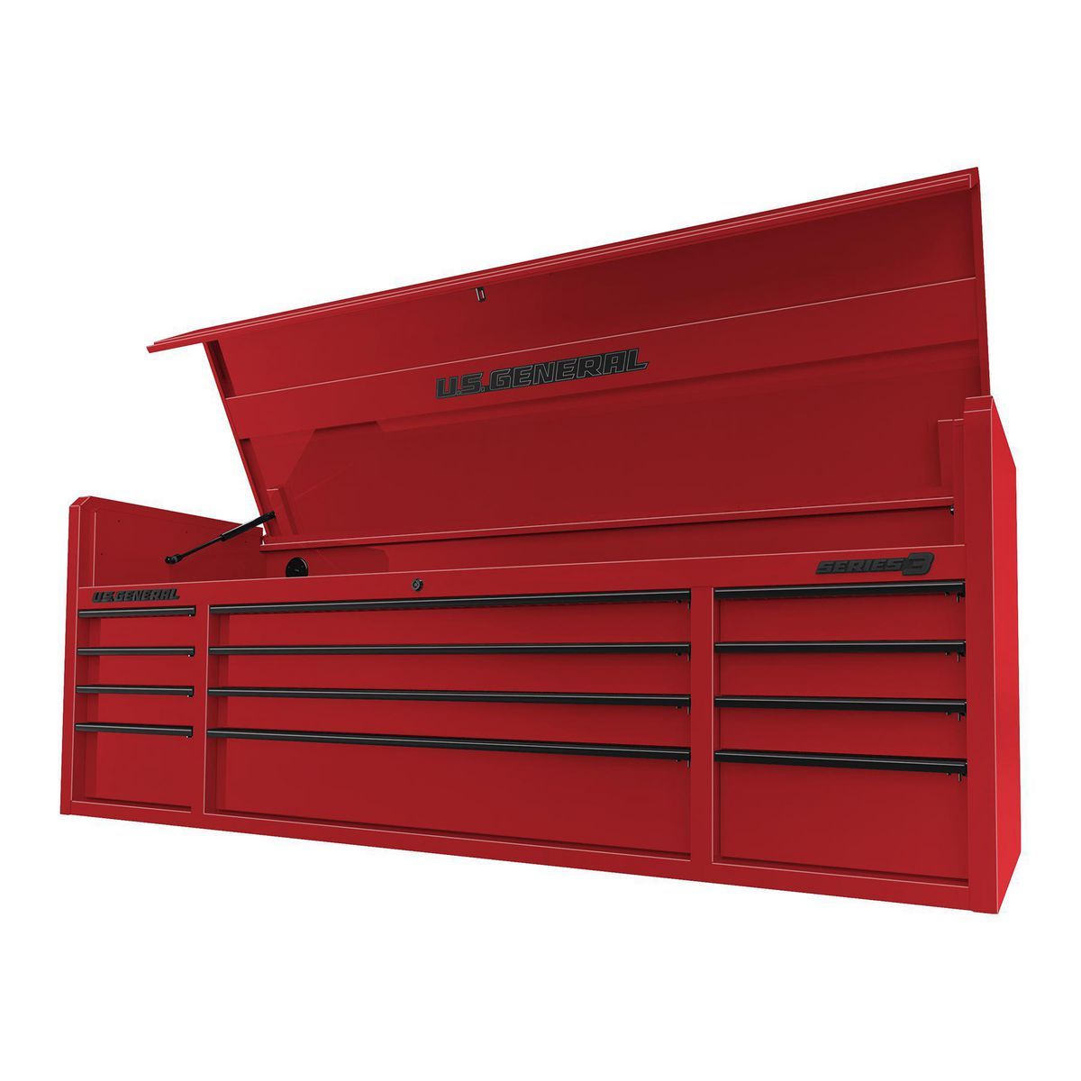 72 in. x 22 in. Triple Bank Top Chest, Red M807