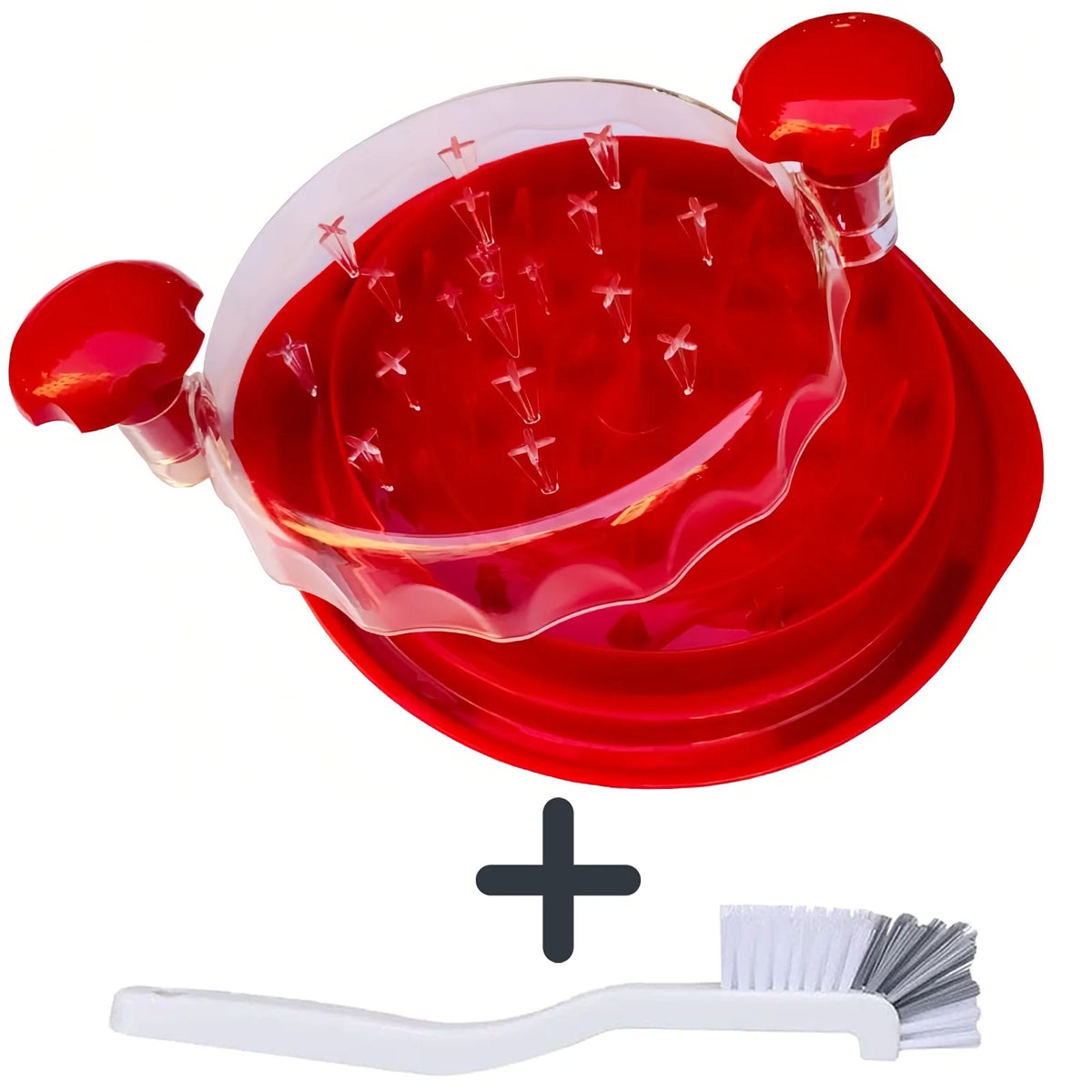 Chicken Shredder with Handles and Non-Skid Base, Dishwasher Safe - Red W2890