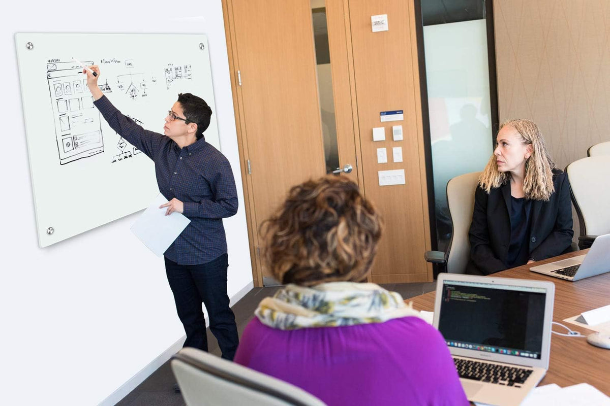 Glass Whiteboard 4' x 3' J80690