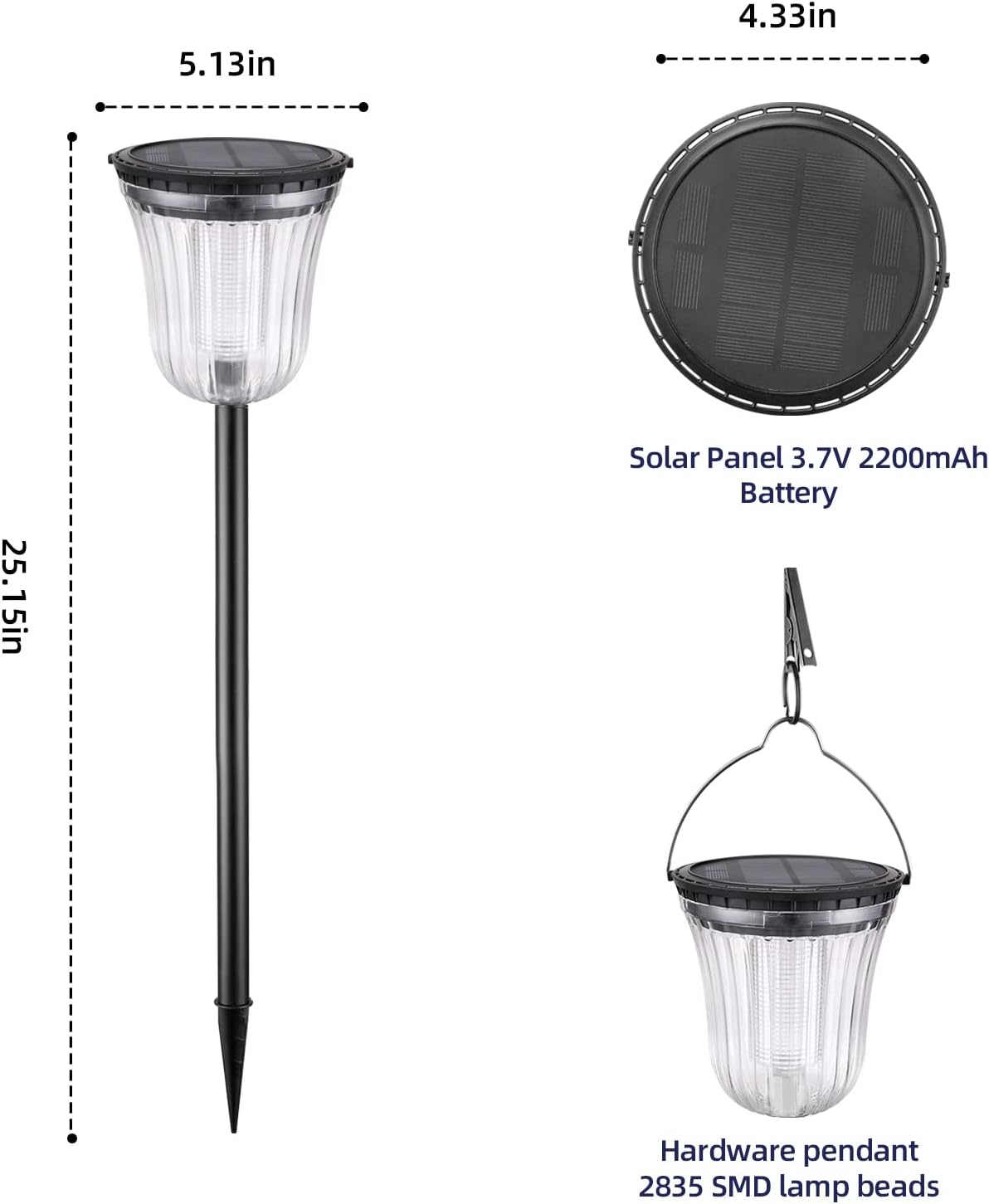 4 Pack IP65 Waterproof Solar Pathway Lights J716