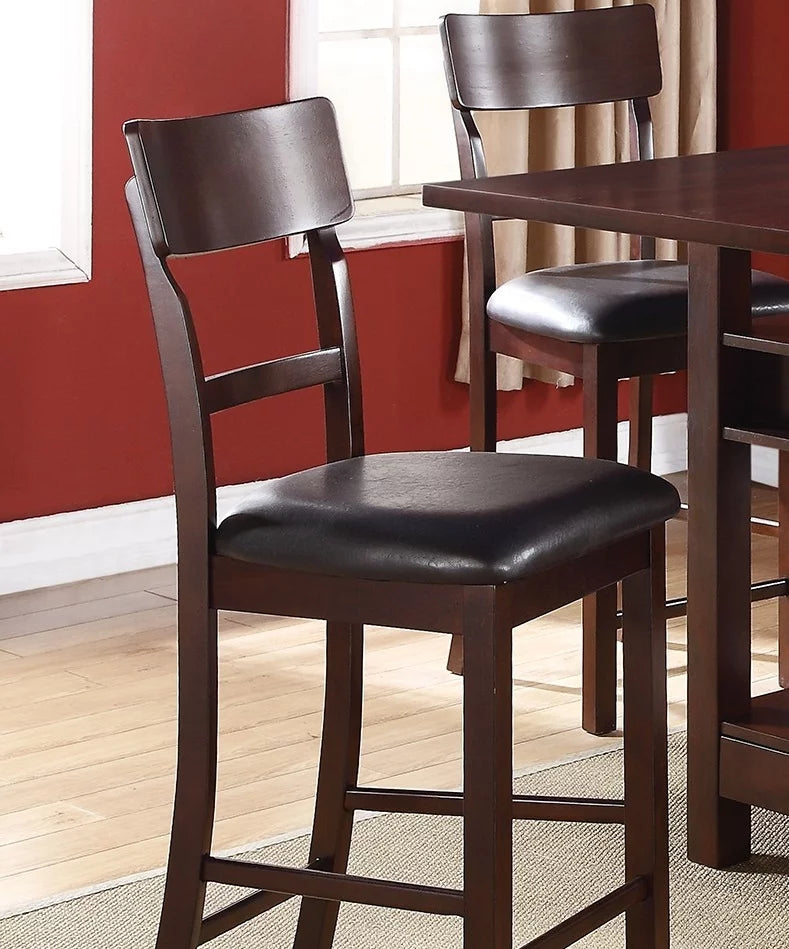 Brown Wooden Dining Chairs Set of 2 J123657
