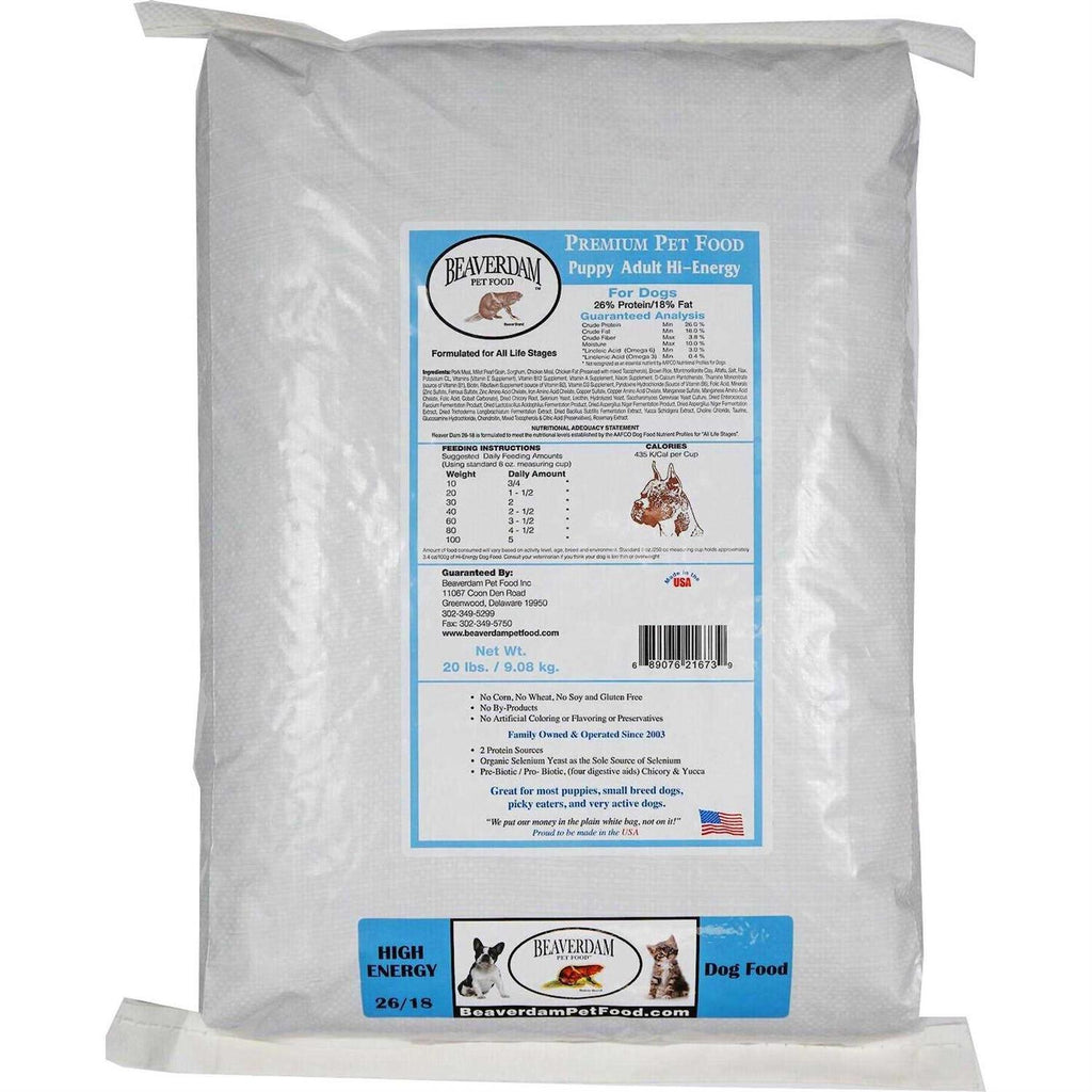 Blue Label Pork and Chicken Dry Dog Food 20 lb H130