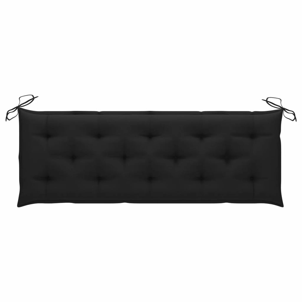 Black Cushion Teak Wood Garden Bench Q9402