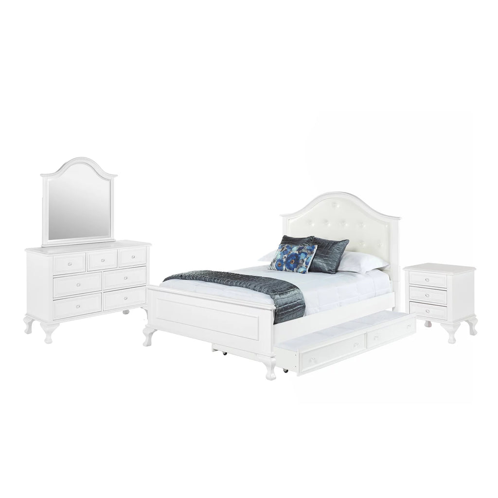 White 4 Piece Full Bedroom Set N272