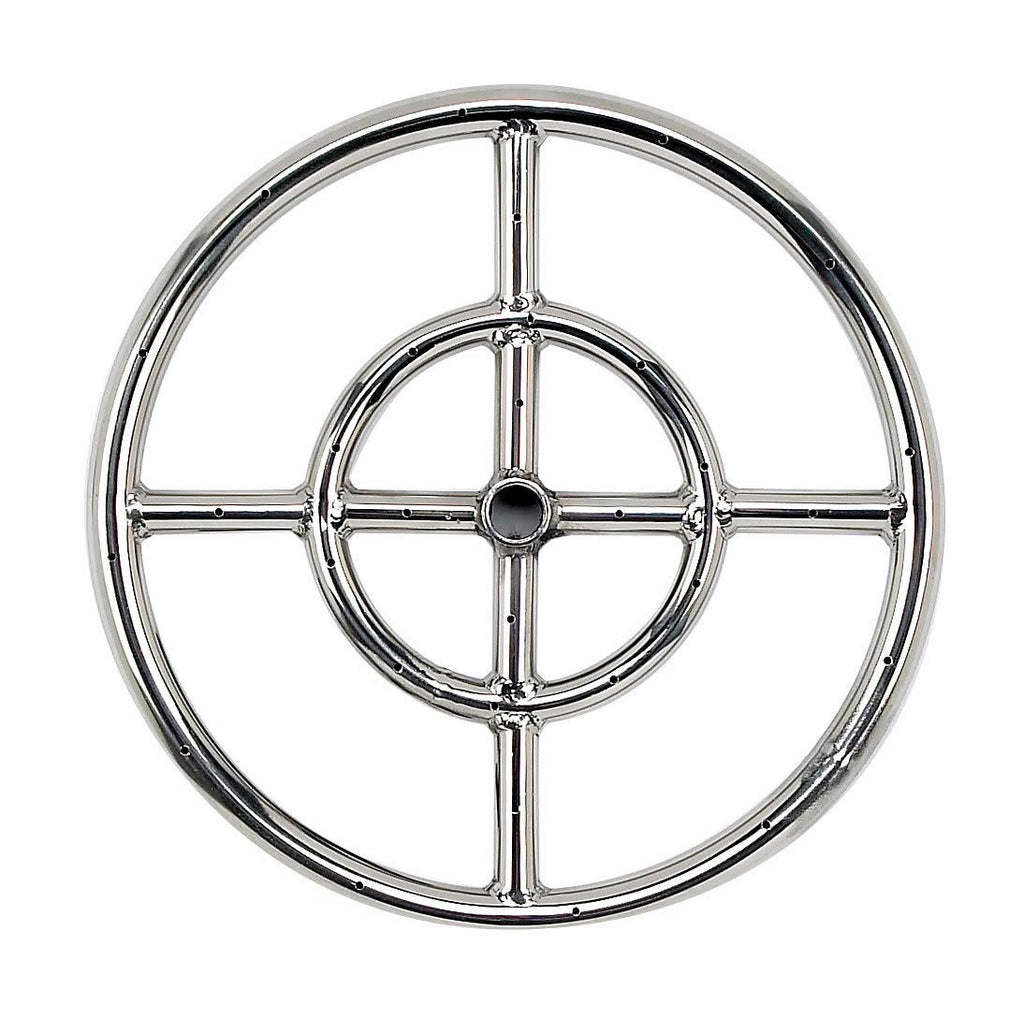 18x22 Round Stainless Steel Flat Pan with Spark Ignition Kit Propane X70477