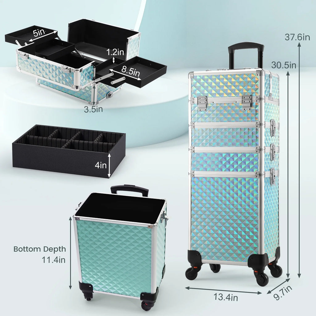 Large Rolling Makeup Train Case K804774