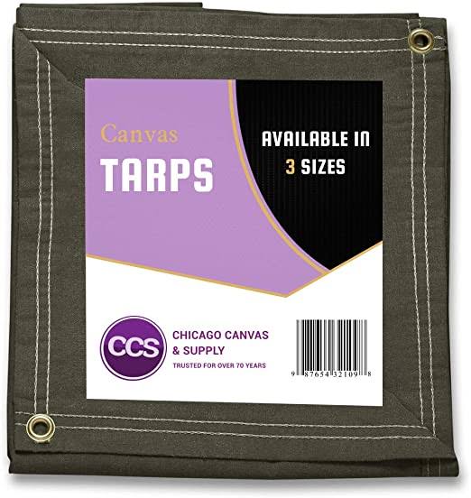 Olive Drab 21 oz Canvas Tarpaulin P9347