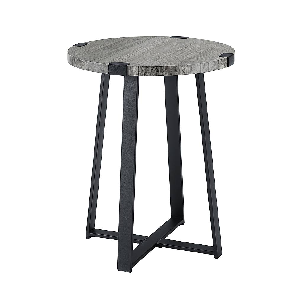 Metal Wrapped Round MDF Side Table O5571