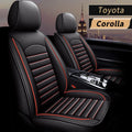 Red Line Black Faux Full Set Car Seat Covers F495