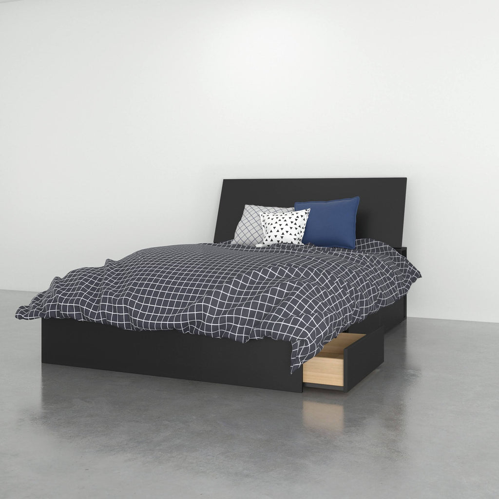 2 Piece Full Size Bedroom Set Black O3136