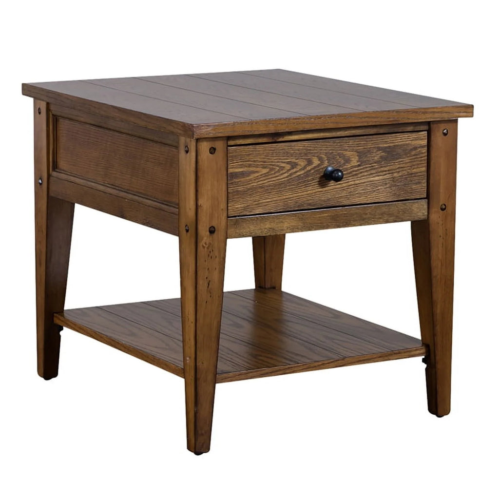 Oak Square End Table Set H32350