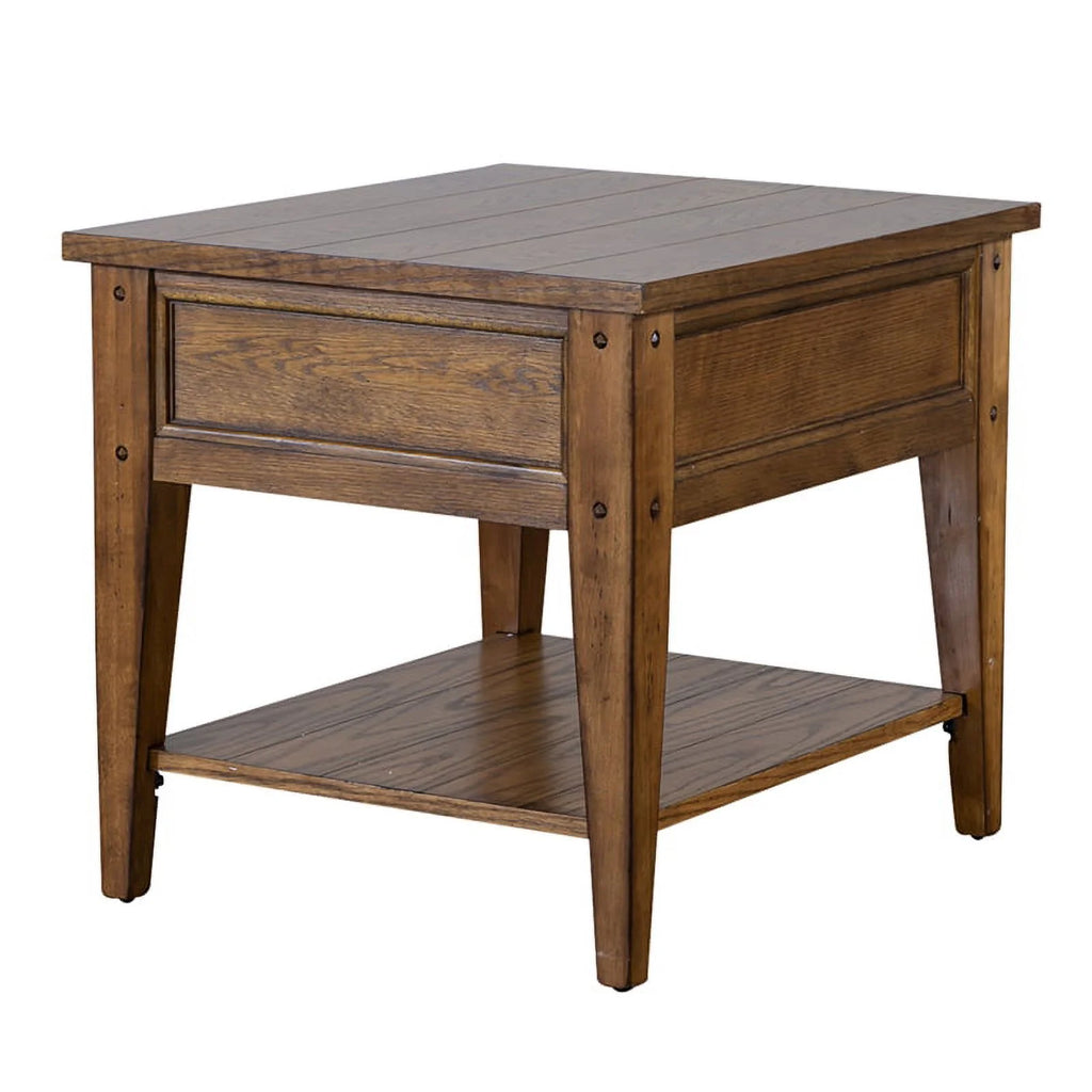 Oak Square End Table Set H32350