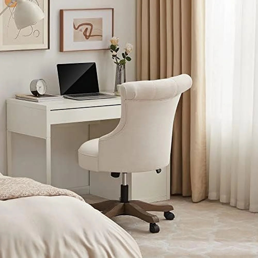 Adjustable Swivel Linen Fabric Office Chair with Wheels G515