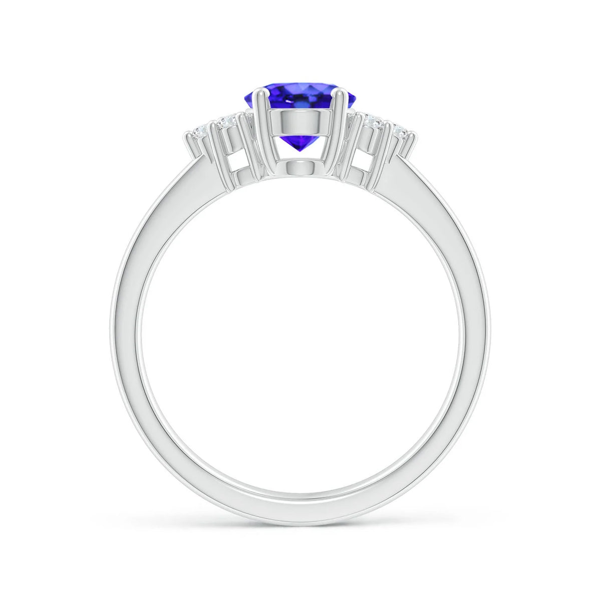 Natural Tanzanite Platinum Ring Size 7 R15645