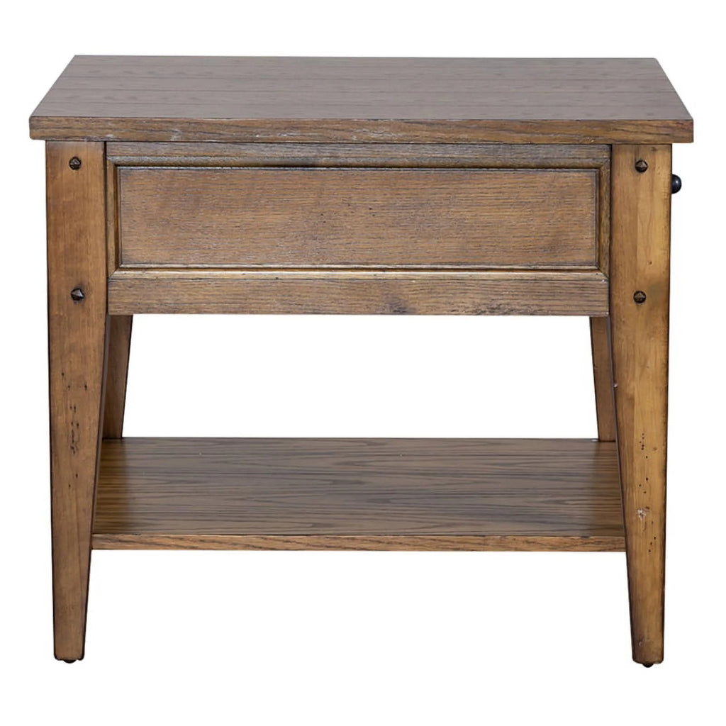 Oak Square End Table Set H32350