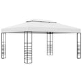 White Powder-Coated Steel Garden Gazebo X386949