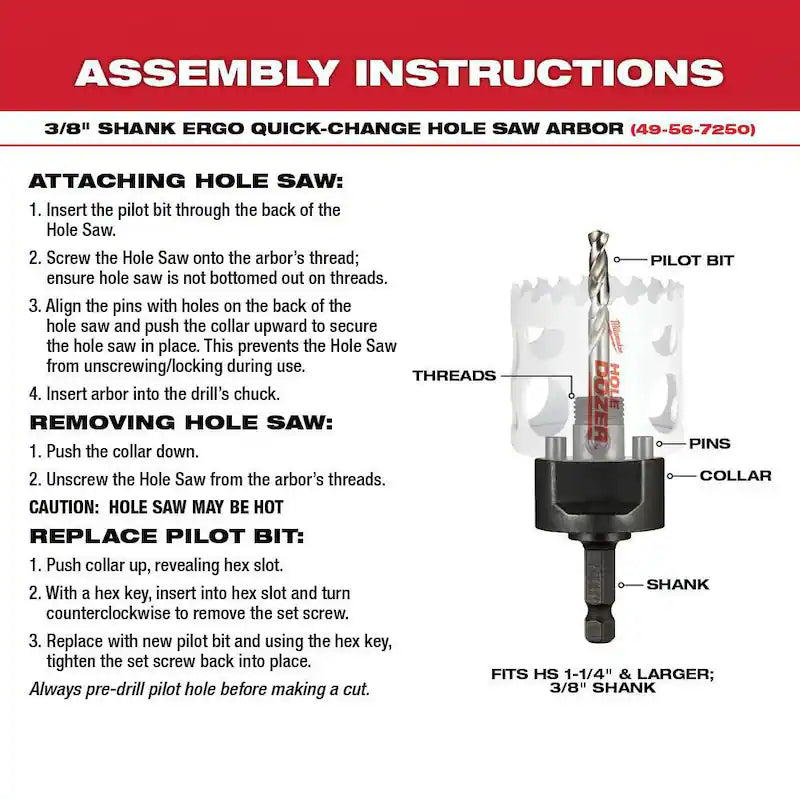 Bi-Metal Hole Saw Kit (8-Piece) Z206