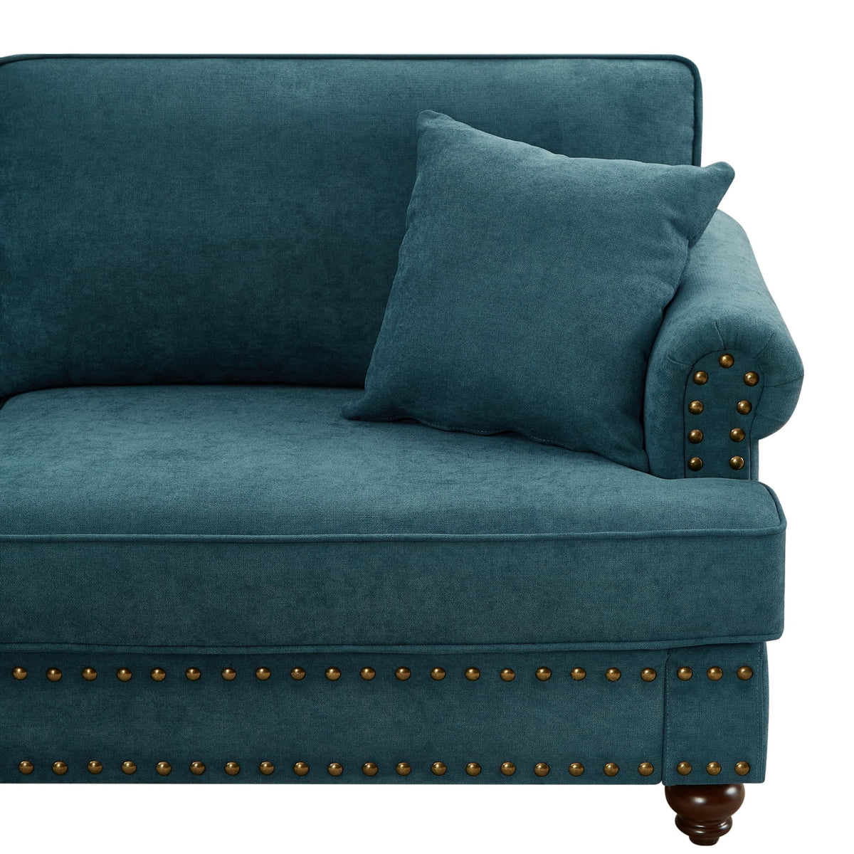 Lake Green Chenille Upholstered Sofa S2882