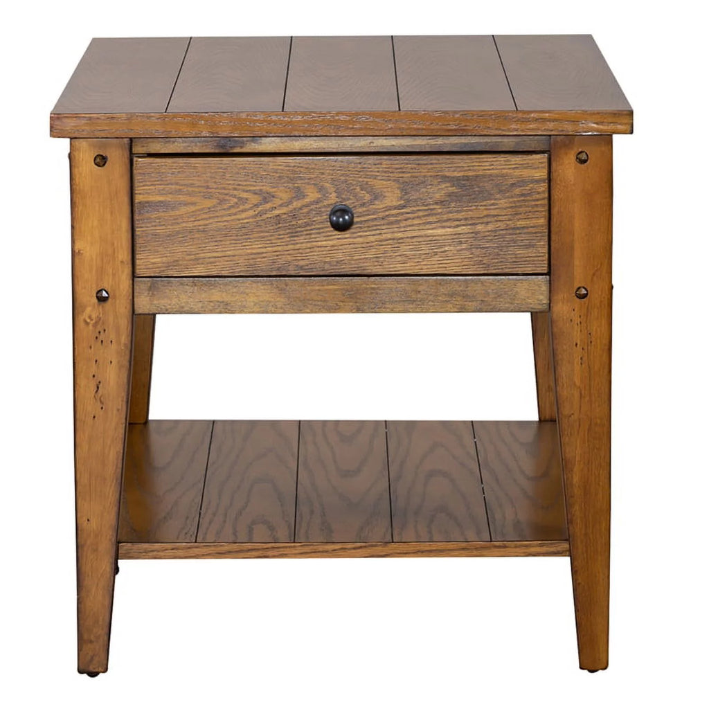 Oak Square End Table Set H32350