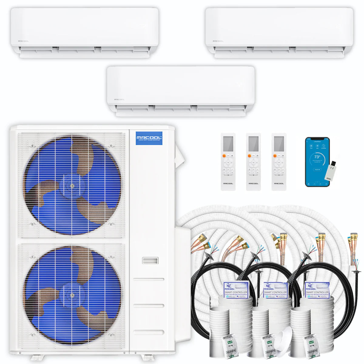 48,000 BTU 3 Zone Ductless Mini Split Air Conditioner and Heat Pump A11525