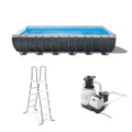 24' x 12' x 52 Rectangular Frame Swimming Pool with Pump L858