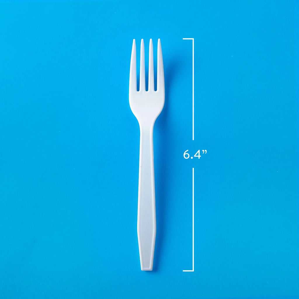 White Plastic Forks, 500 Ct N8478