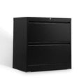 Black 2-Drawer Vertical Filing Cabinet W1875