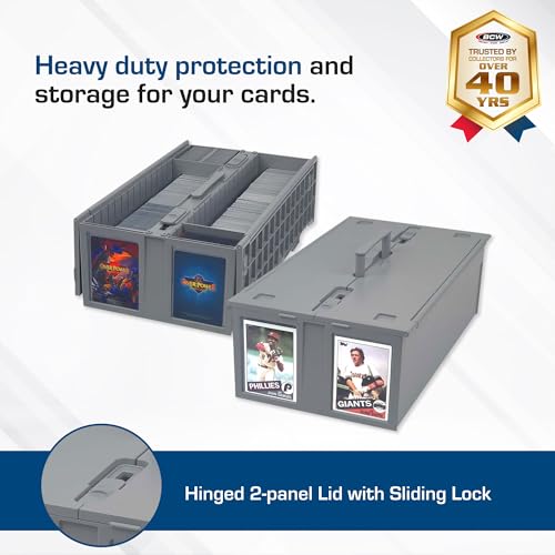 Gray Plastic Collectible Card Bin V66408