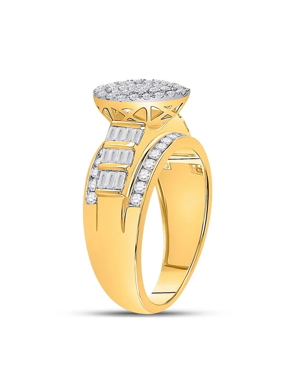 10kt Yellow Gold Diamond Teardrop Engagement Ring 1 Cttw V5332