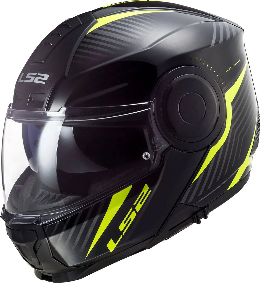 Black-Yellow Motorcycle Helmet J5683