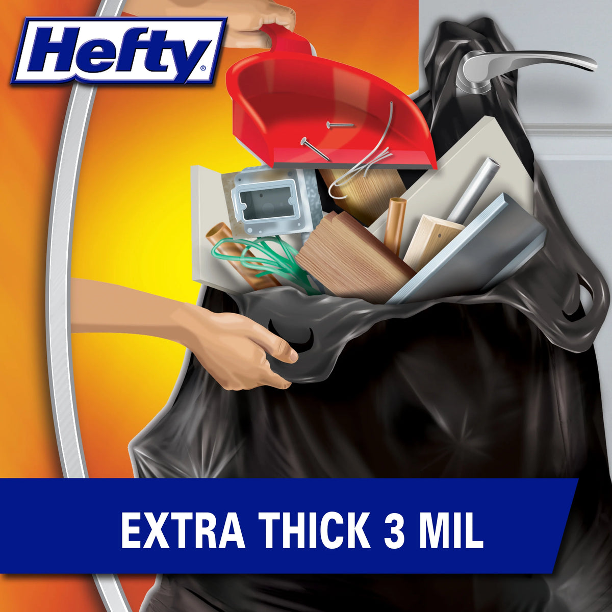 Heavy Duty Contractor Large Trash Bags, 42 Gallon, 14 Count L371919