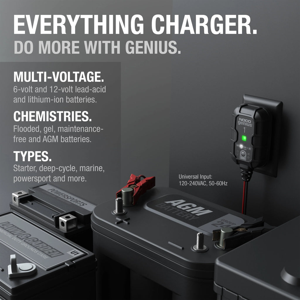 6V/12V 1A Smart Battery Charger and Maintainer R1379