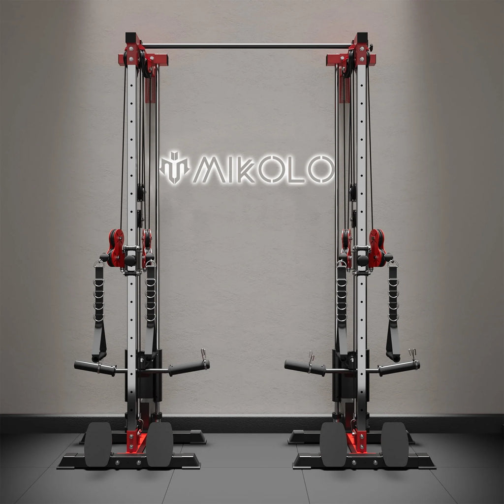 Wall Mount Cable Crossover Machine with 18 Positions Dual Pulley System I26163
