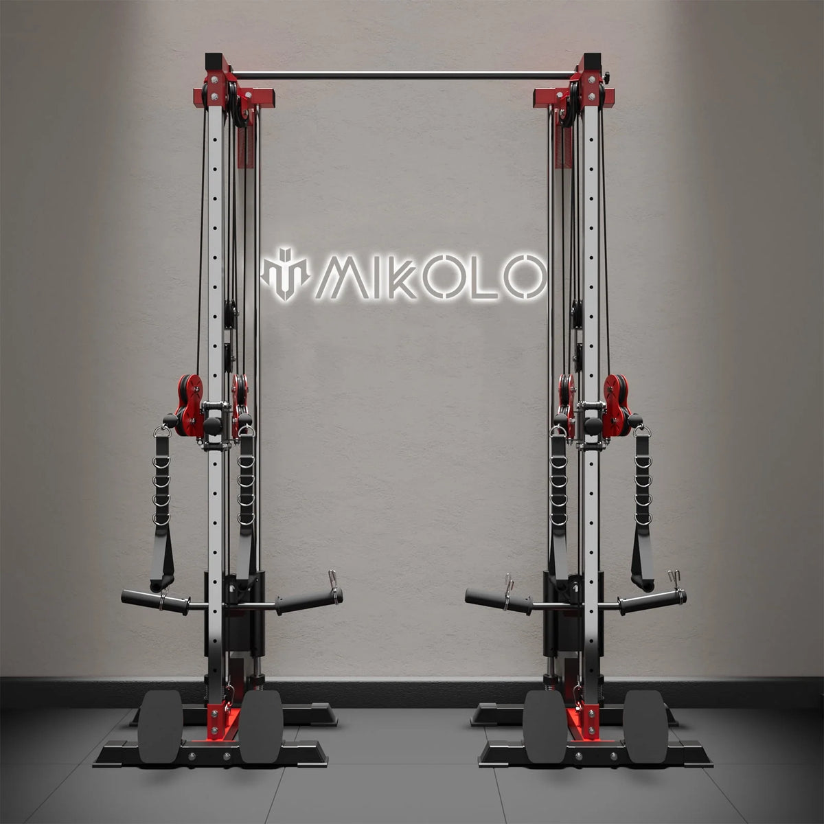 Wall Mount Cable Crossover Machine with 18 Positions Dual Pulley System I26163