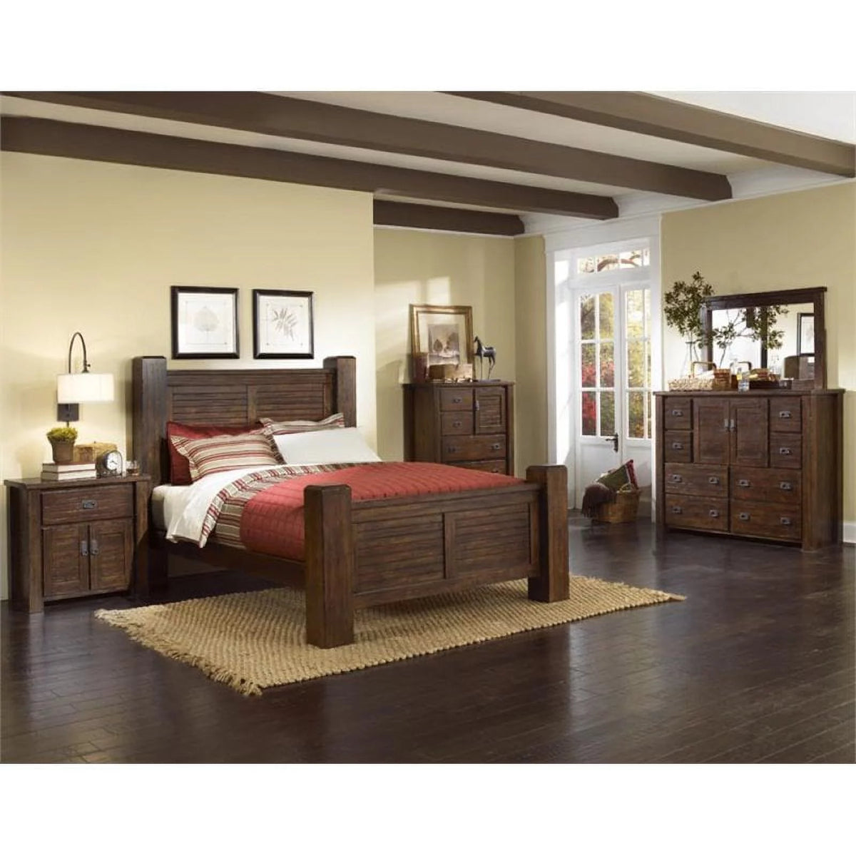 Queen Poster Bed A3201
