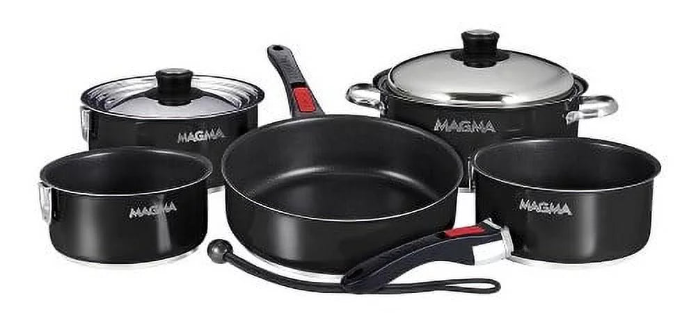 10 Piece Non-Stick Enamel Finish Induction Cookware Set C58836