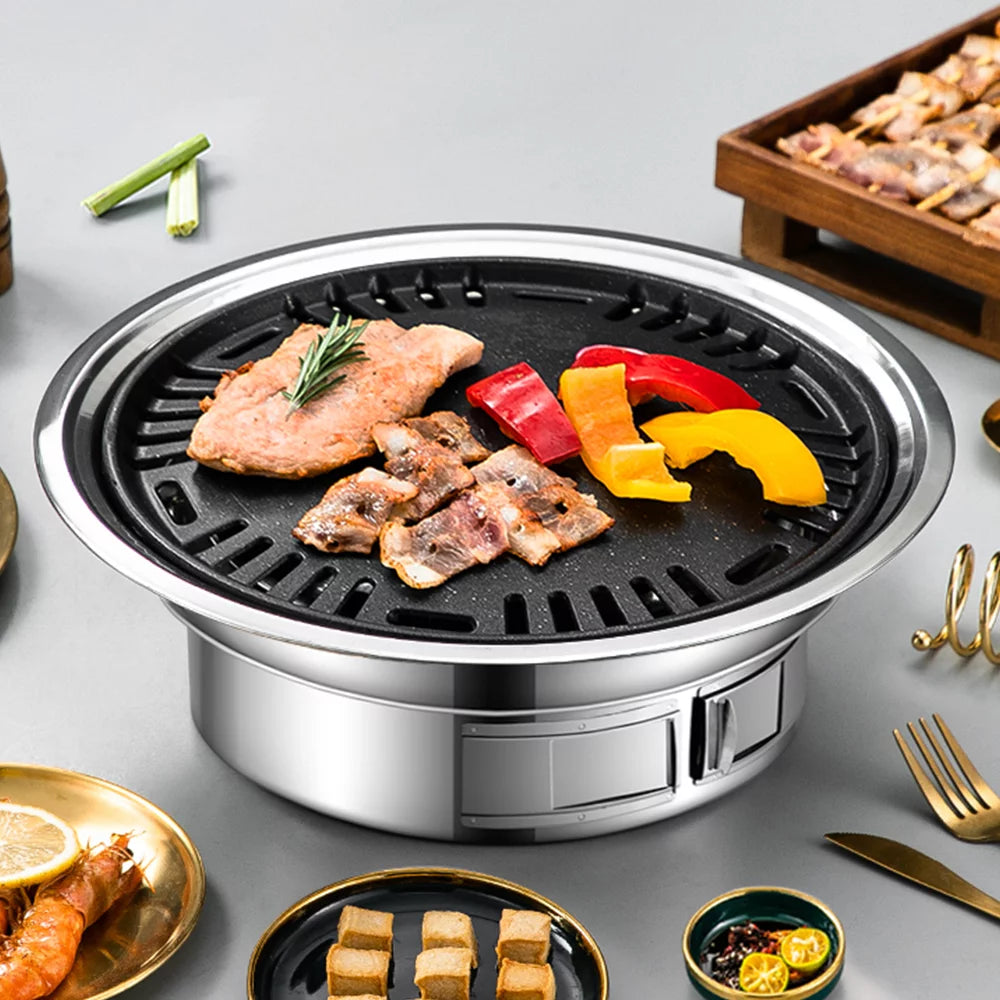 Portable Stainless Steel Charcoal Grill L54866