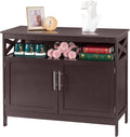 Ivory White Sideboard Buffet Storage Cabinet with 2 Drawers, 1 Adjustable Shelf, 2 Doors V92326