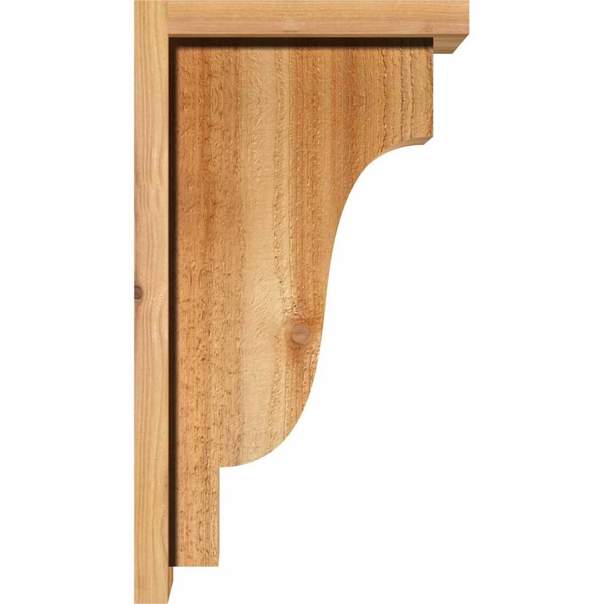 Rough Sawn Corbel with Backplate, Western Red Cedar B90761