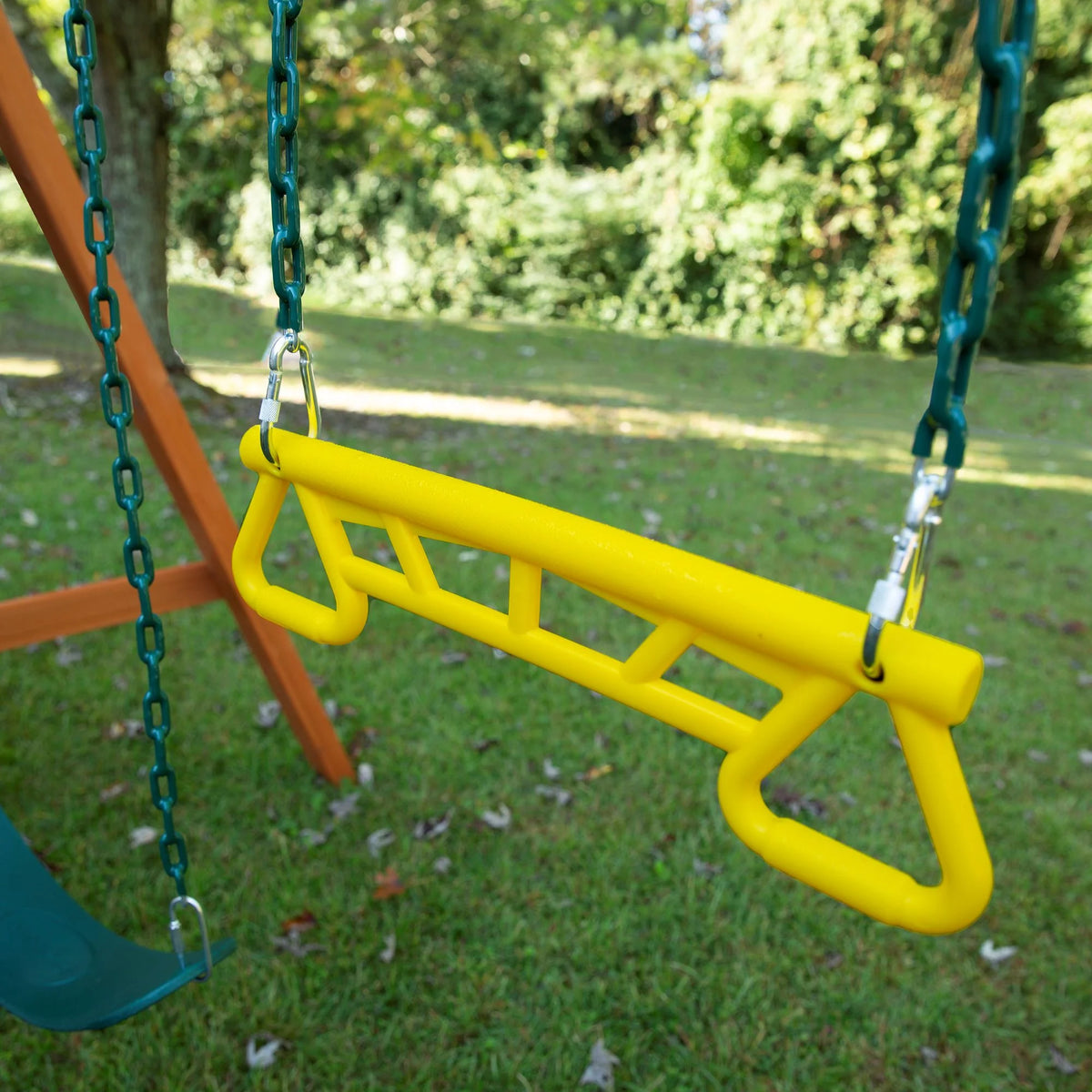 Basic Swing Set with Two Swings, Trapeze Swing, and Slide P980252